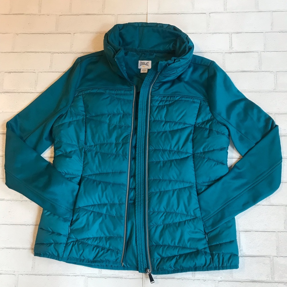 Everlast Teal Puffer Coat, Sz L, NWOT